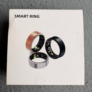 SmartHealth Smart Ring Stainless Steel Fitness Tracker Silver Size 9 with Case
